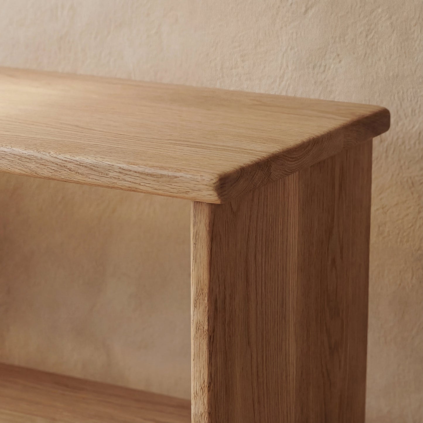 3 shelf bookcase in white oak