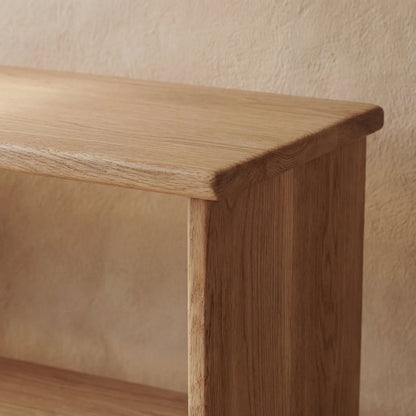 3 shelf bookcase in white oak