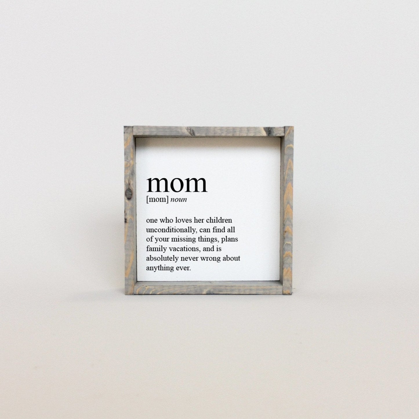 Mom Definition Wood Sign