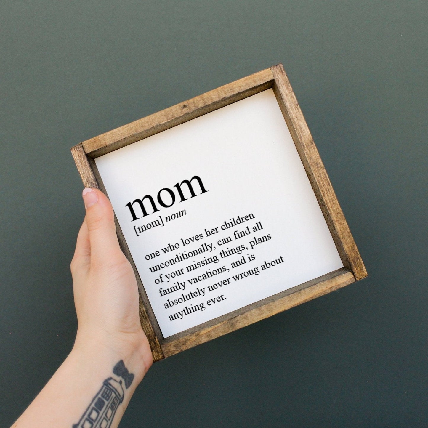 Mom Definition Wood Sign