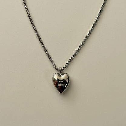 Mon Amour Necklace- Silver
