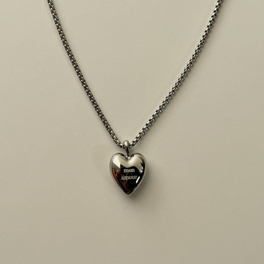 Mon Amour Necklace- Silver