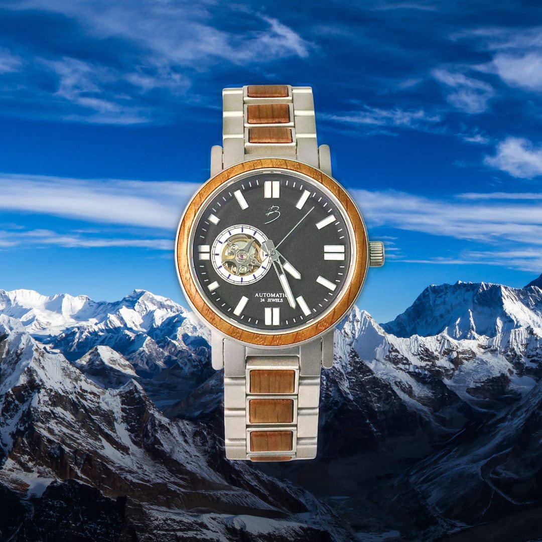 Montre Copernic en bois de baril de whisky recyclé