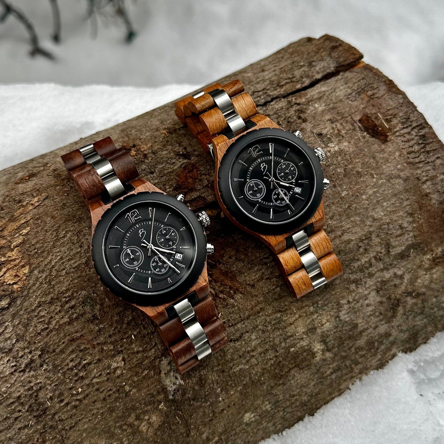 Montre Le Roy en bois de noyer