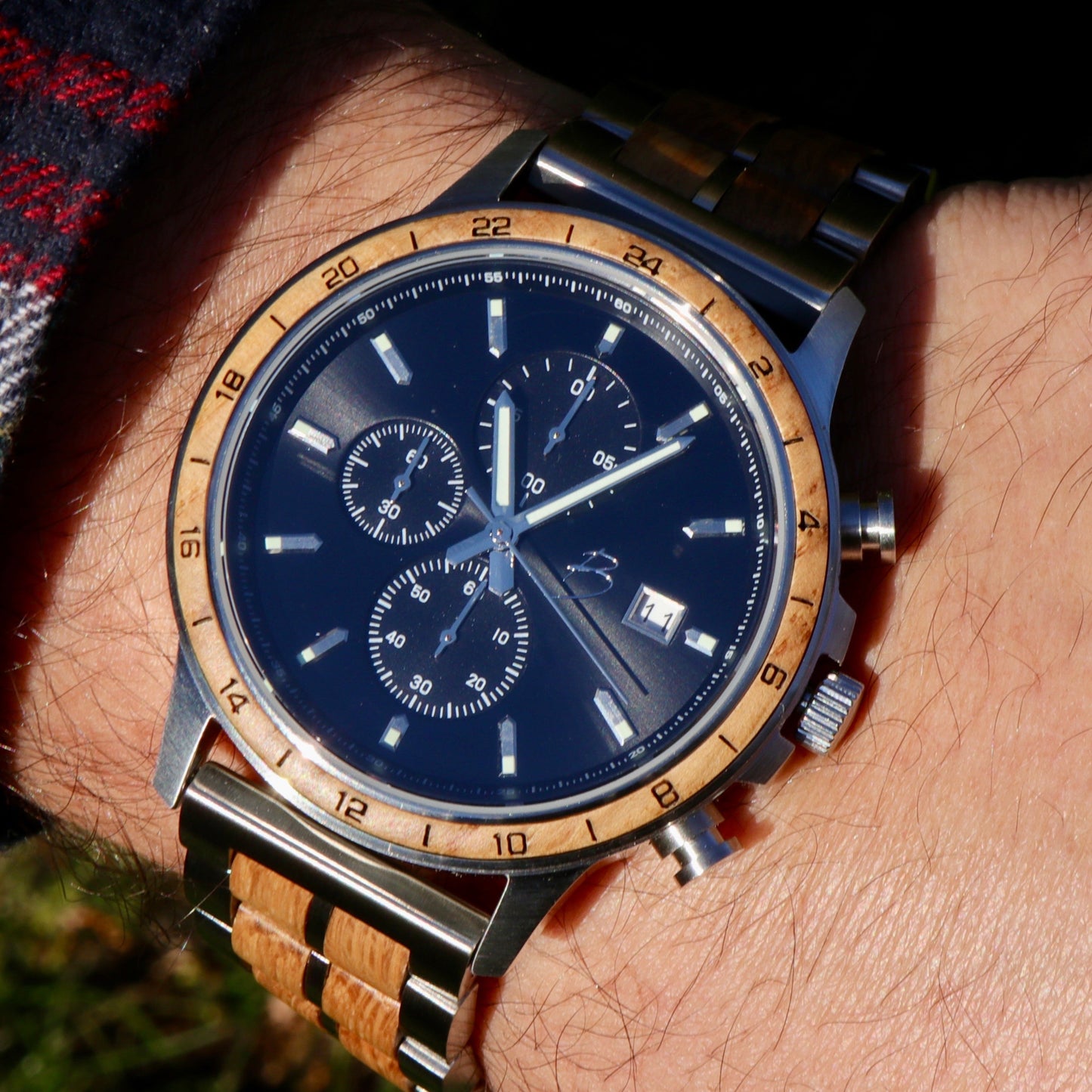 Montre Tompion en bois de baril de whisky recyclé