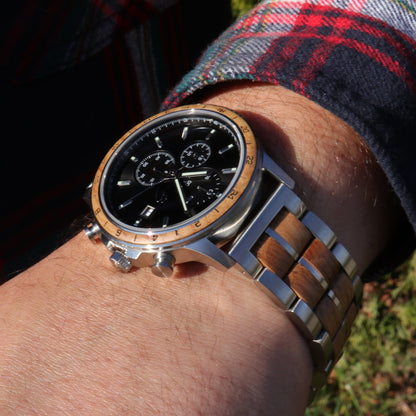 Montre Tompion en bois de baril de whisky recyclé