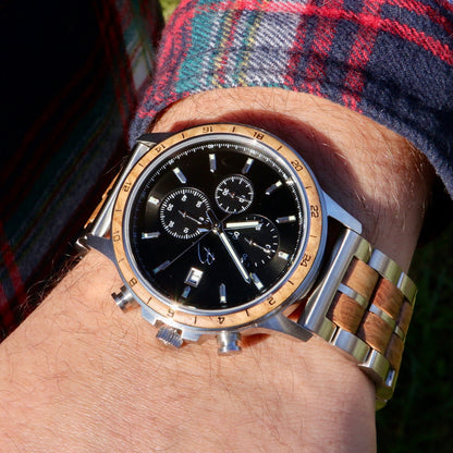 Montre Tompion en bois de baril de whisky recyclé