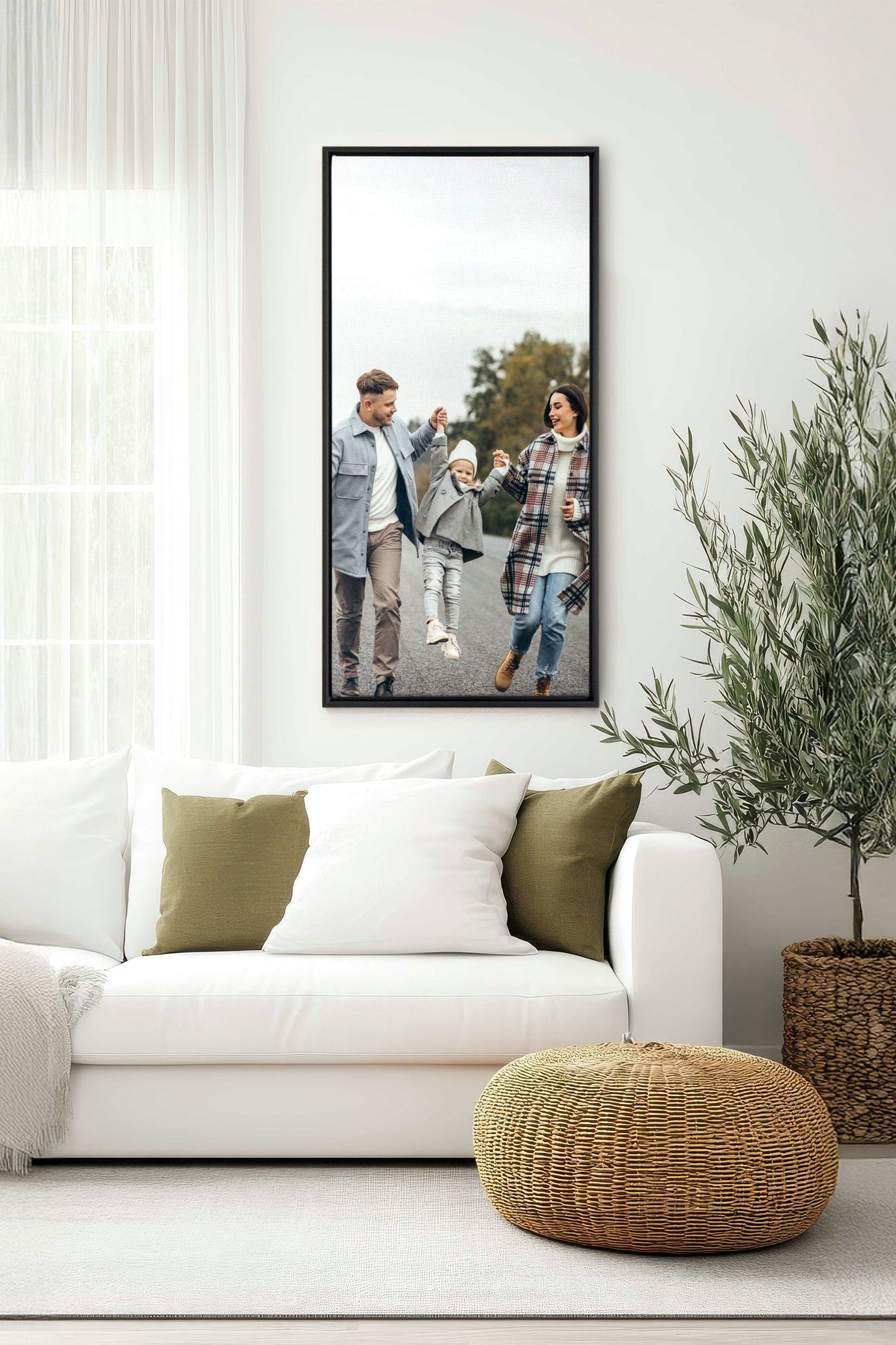 Toile étirée panoramique personnalisée (avec cadre)