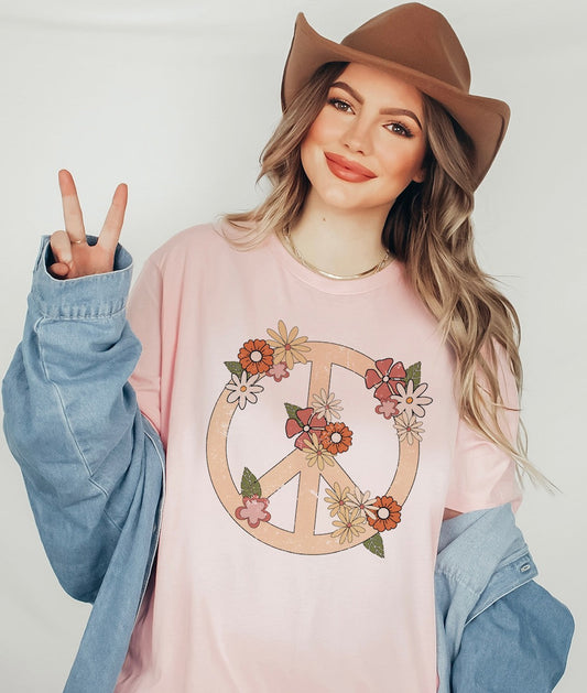 Floral Peace Sign