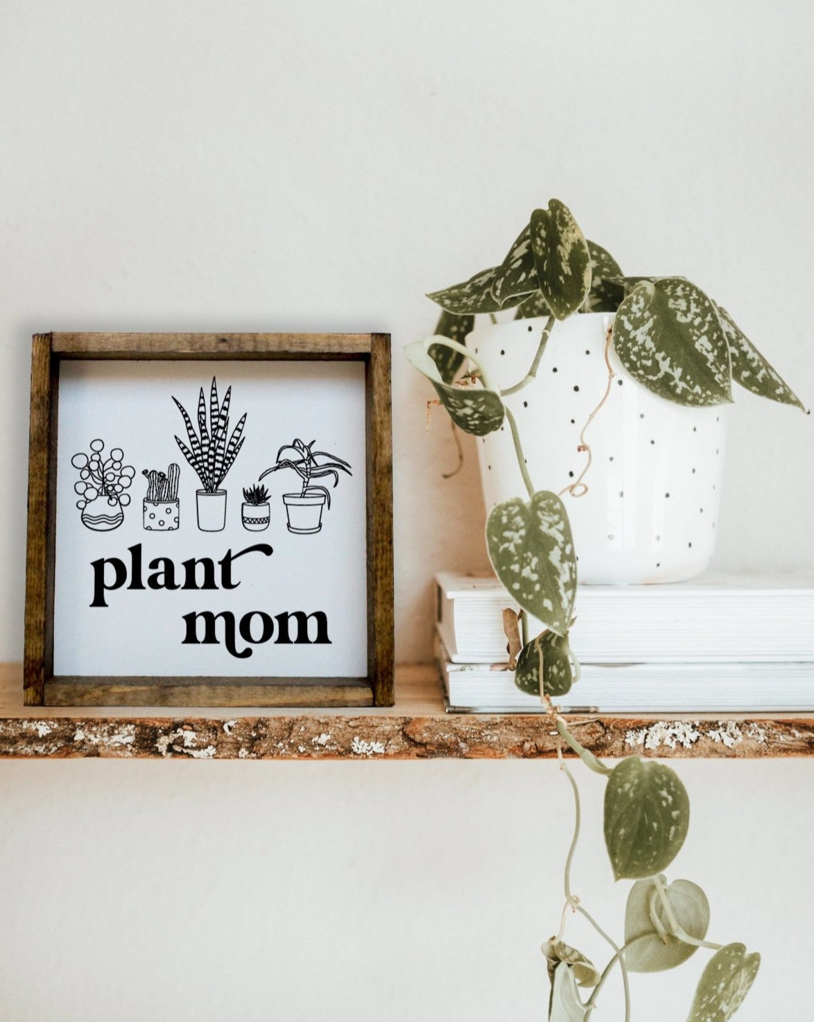 Plant Mom Wood Sign