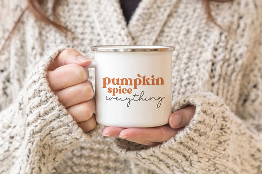 Pumpkin Spice Everything camper mug