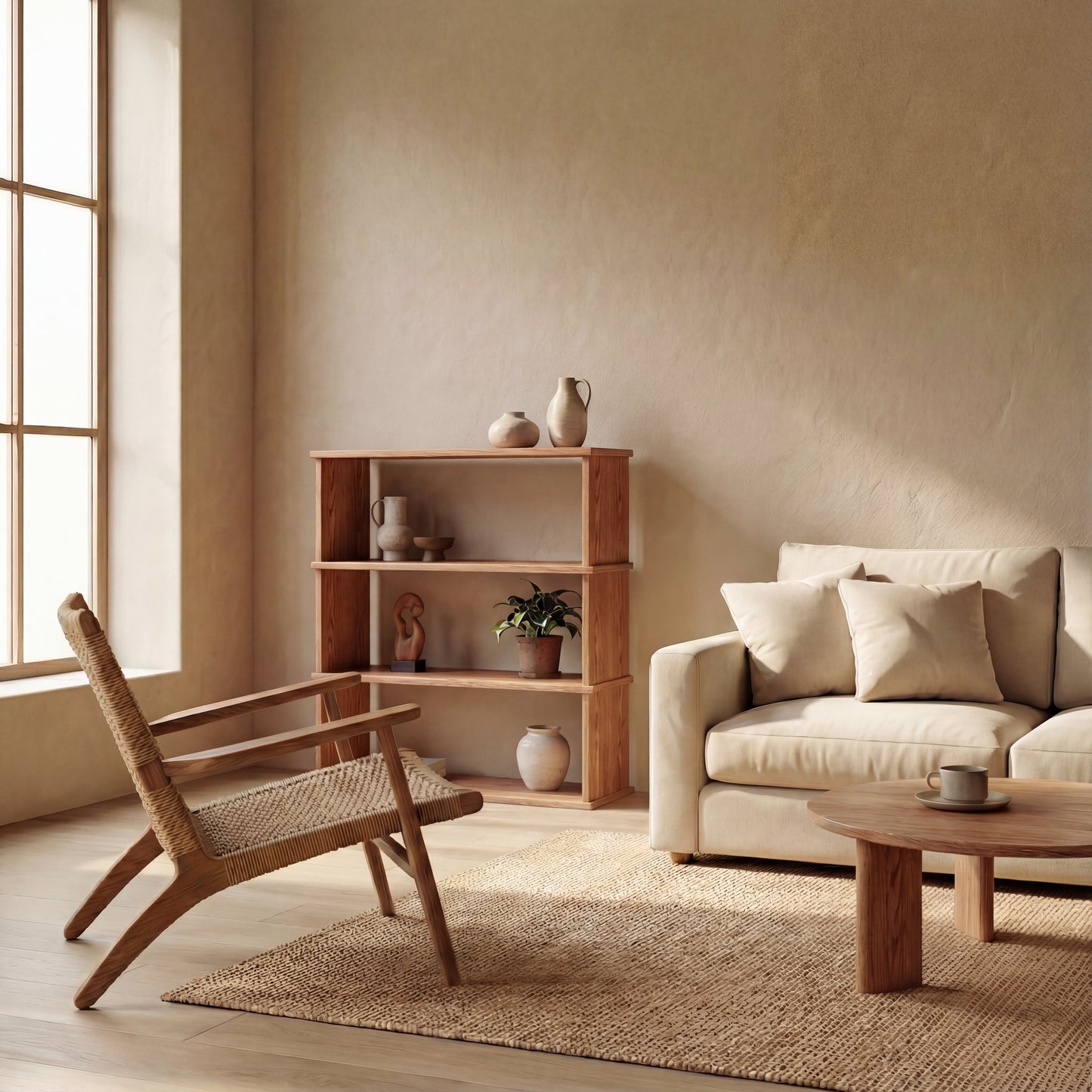 3 shelf bookcase in red oak