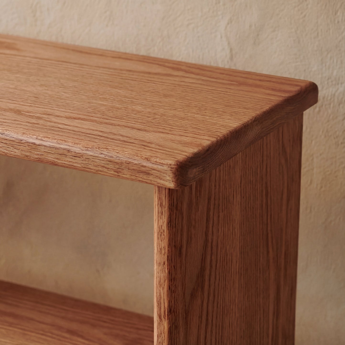 3 shelf bookcase in red oak