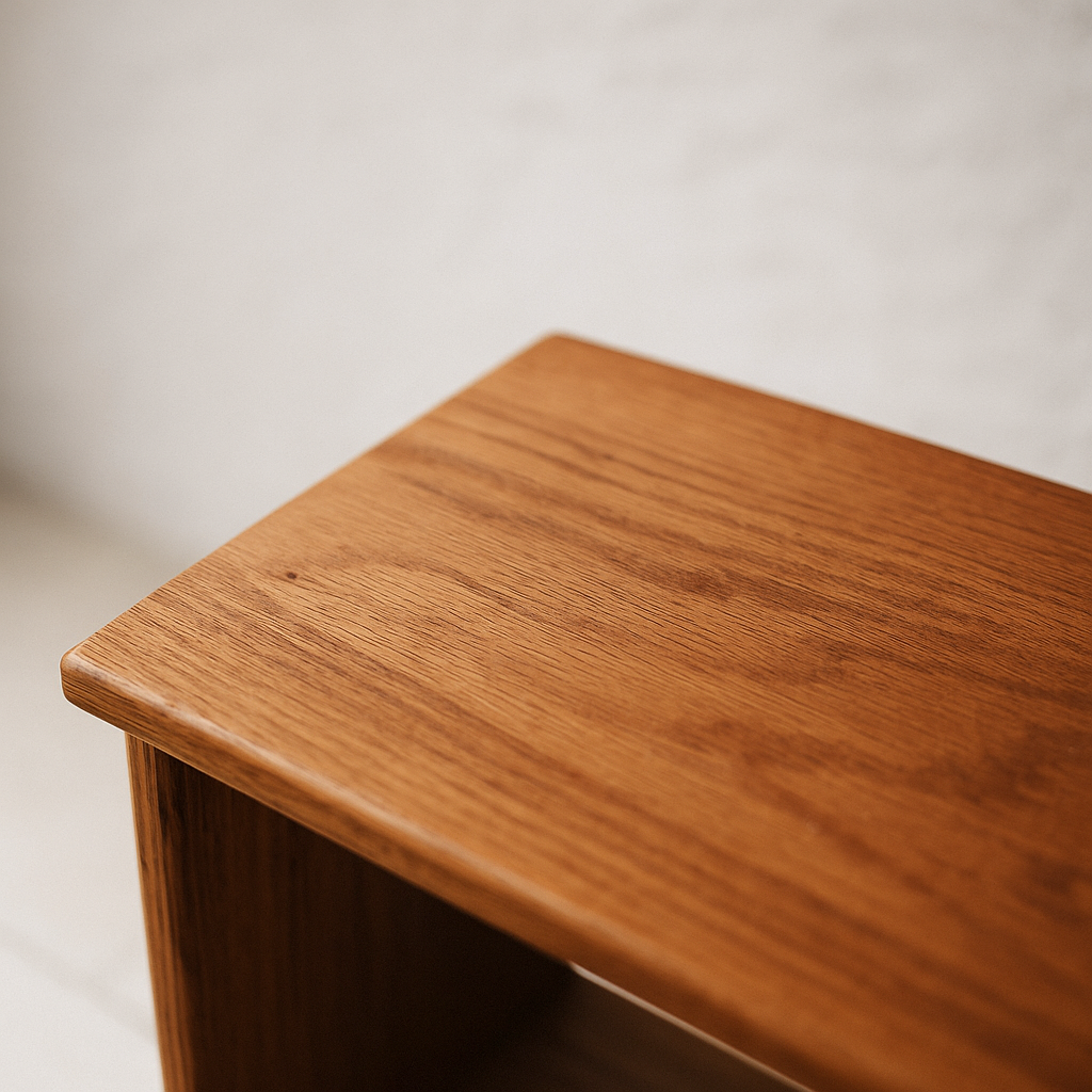 4 shelf bookcase in red oak