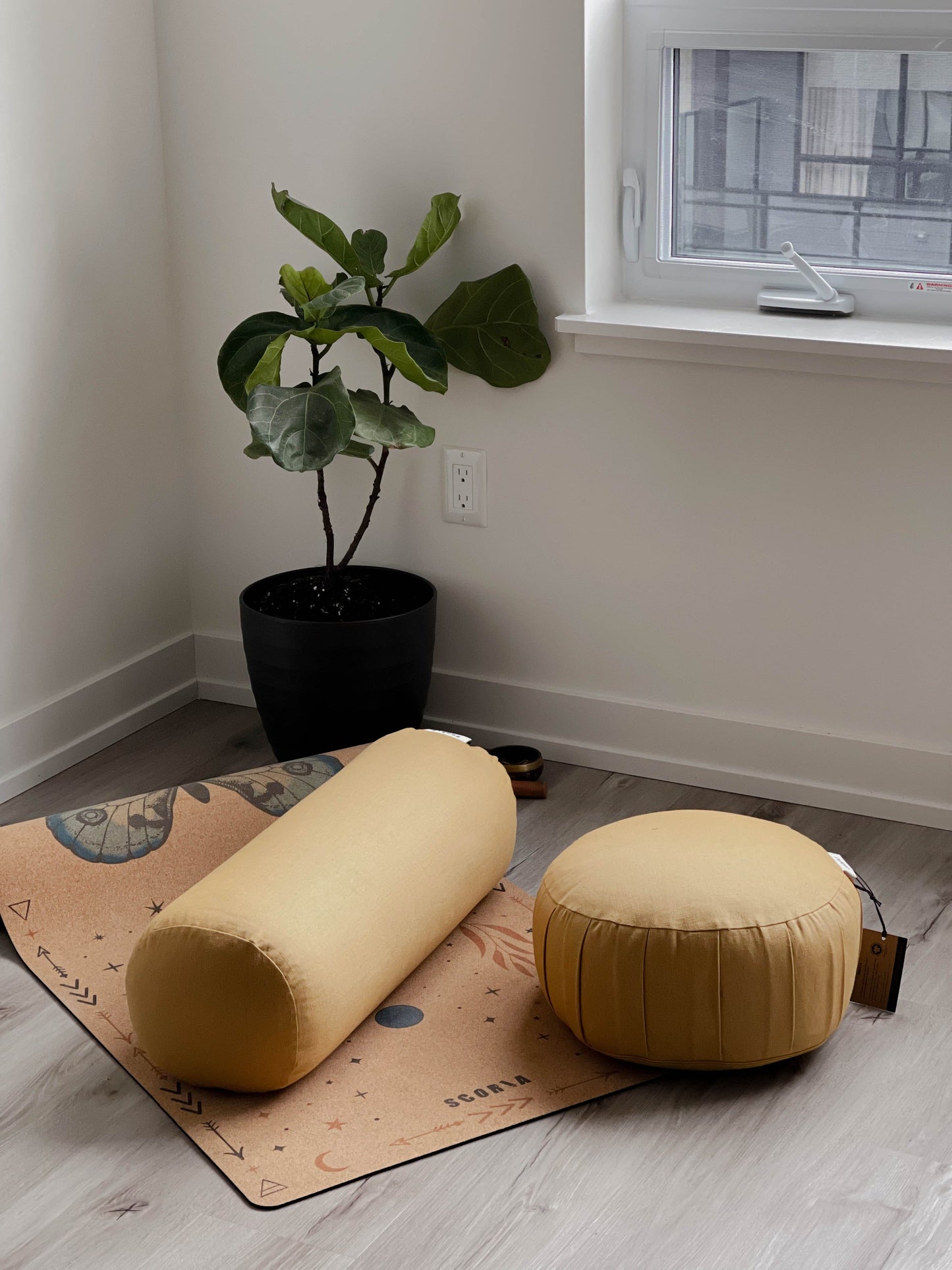 Natural & Organic Yoga Bolster | Amber Gold