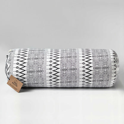 Natural & Organic Yoga Bolster | Black & White Print
