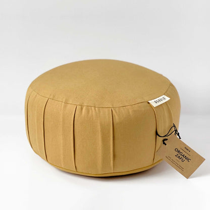 Zafu Natural Meditation Cushion | Amber Gold
