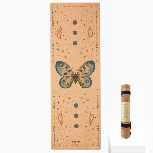 Butterfly Cork Yoga Mat | Standard 4.5MM or X-Thick 6MM