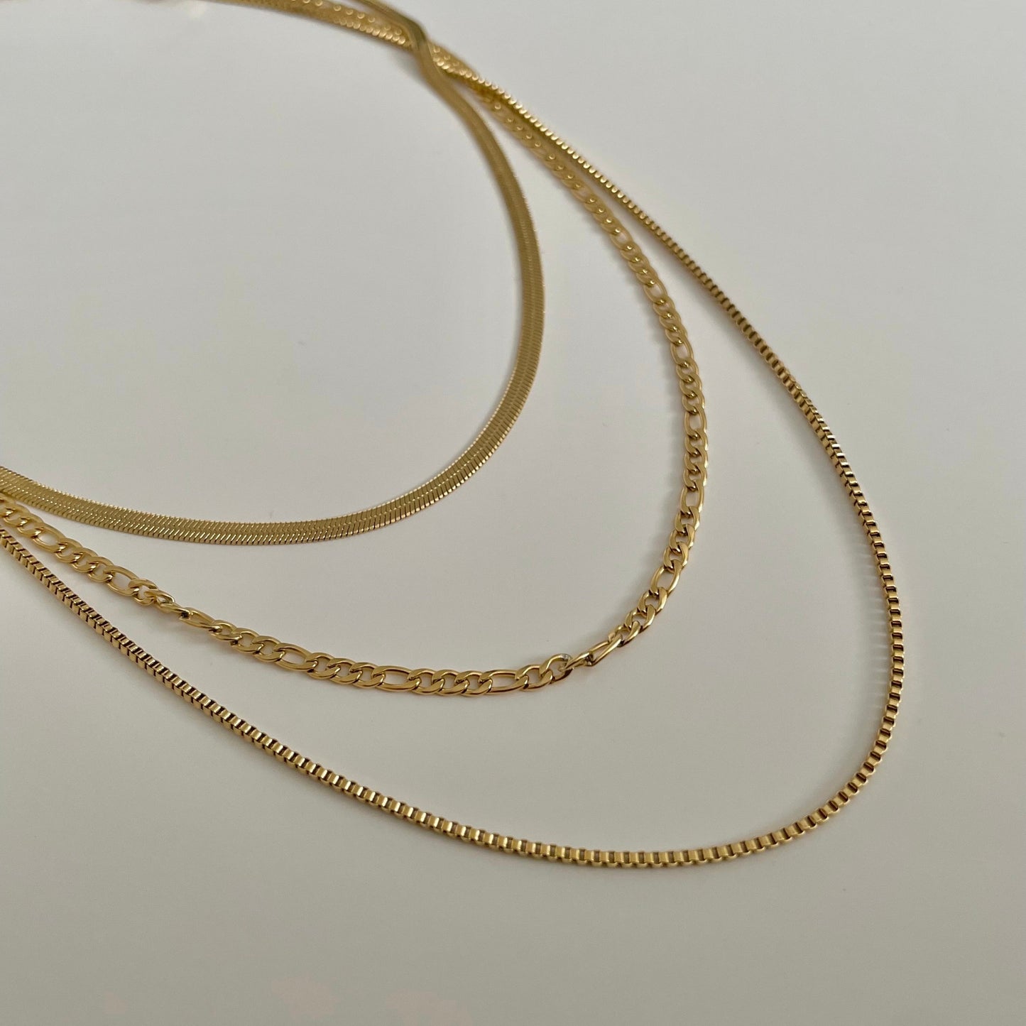 Shaylene Three Layer Necklace- Gold