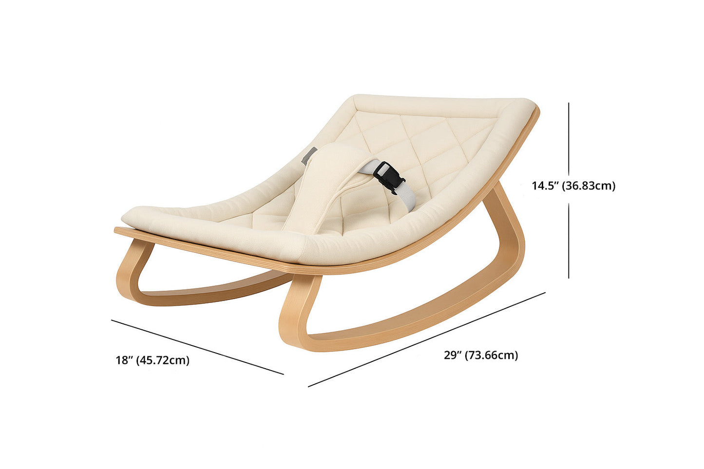 Wooden Baby Rocker – Natural Comfort and Modern Design | Nursery Rocking Chair