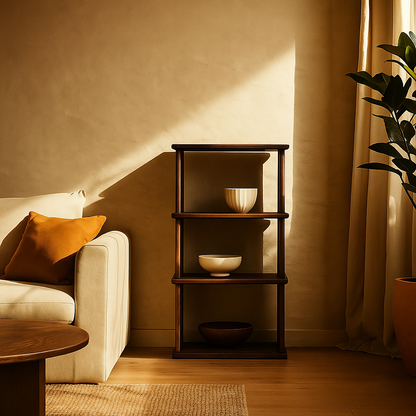 Small bookshelf in walnut