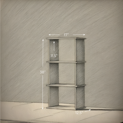 Small bookshelf in white oak