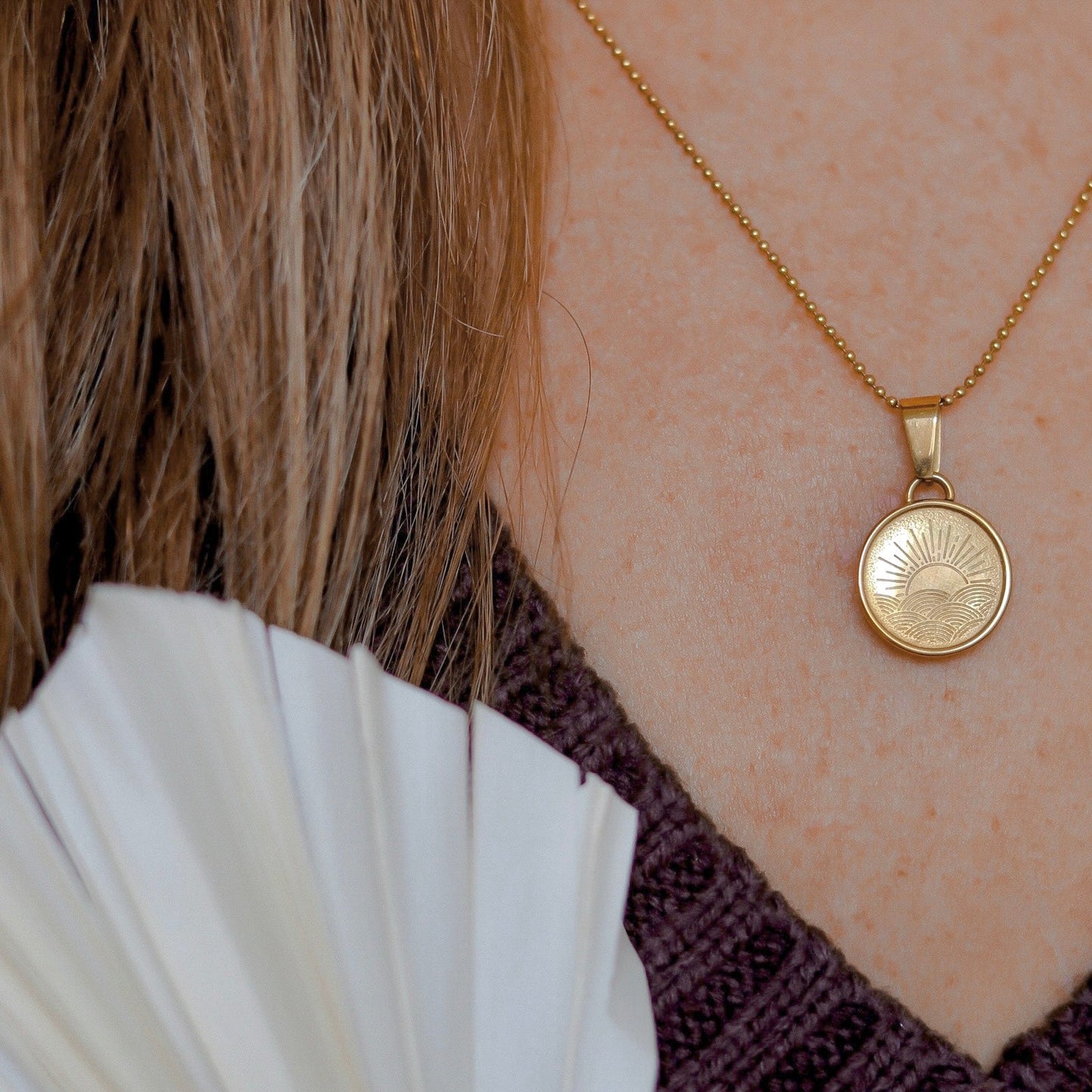 Soleil aka Sun Necklace- Gold