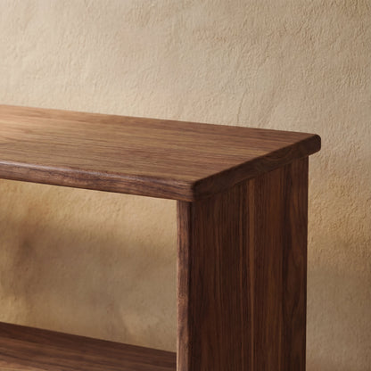 3 shelf bookcase in walnut