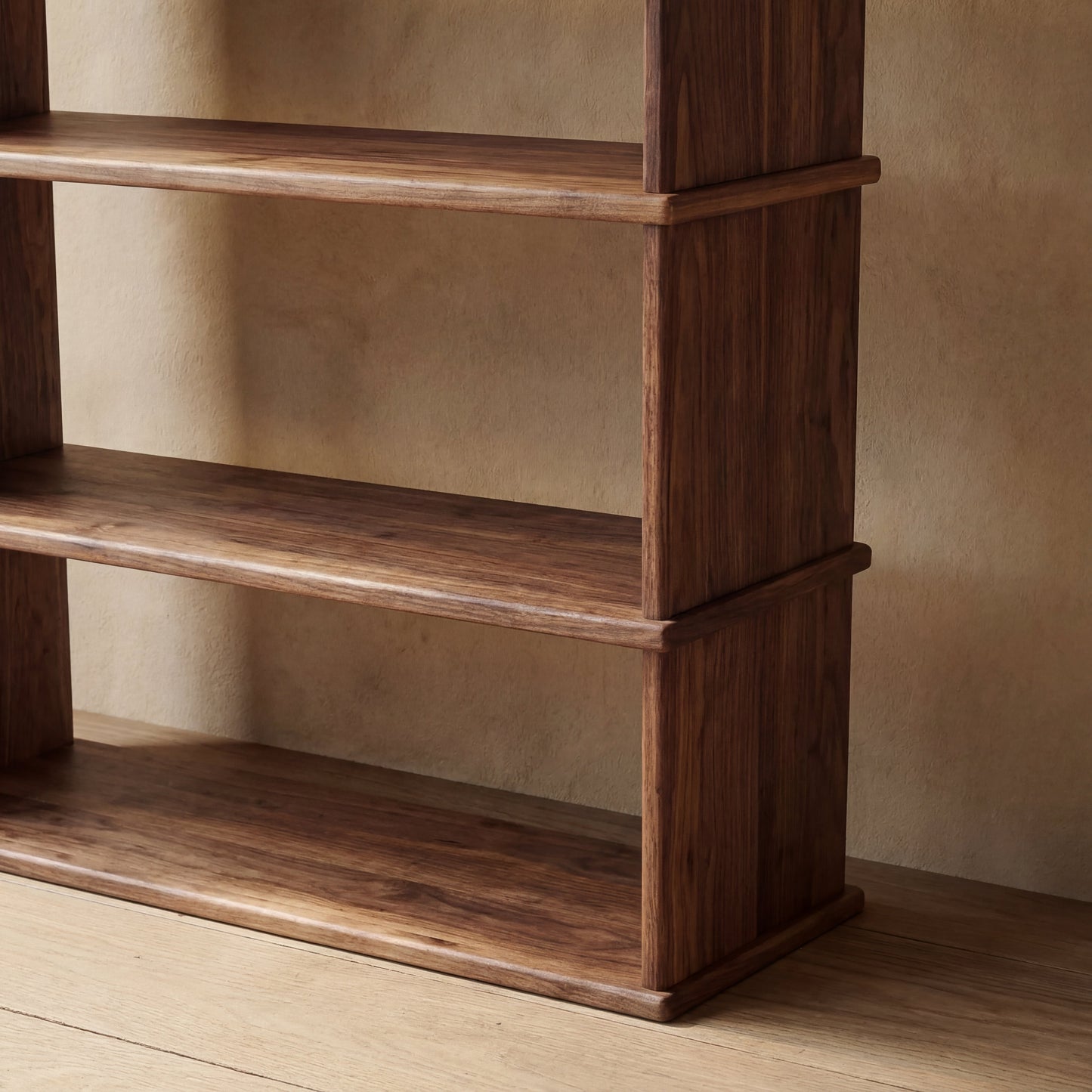 3 shelf bookcase in walnut