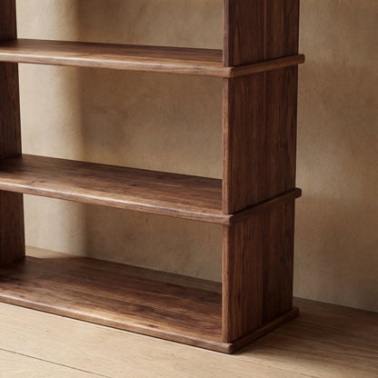 3 shelf bookcase in walnut