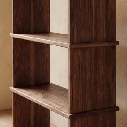 3 shelf bookcase in walnut