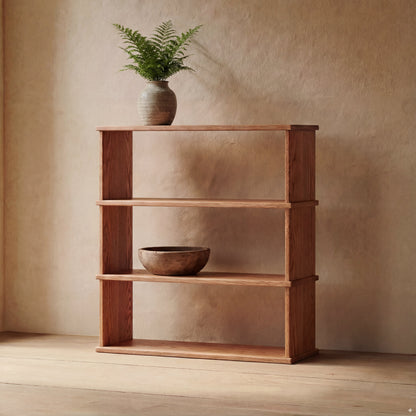 3 shelf bookcase in red oak