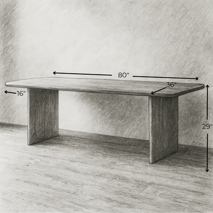 8 Person Dining Table in Walnut