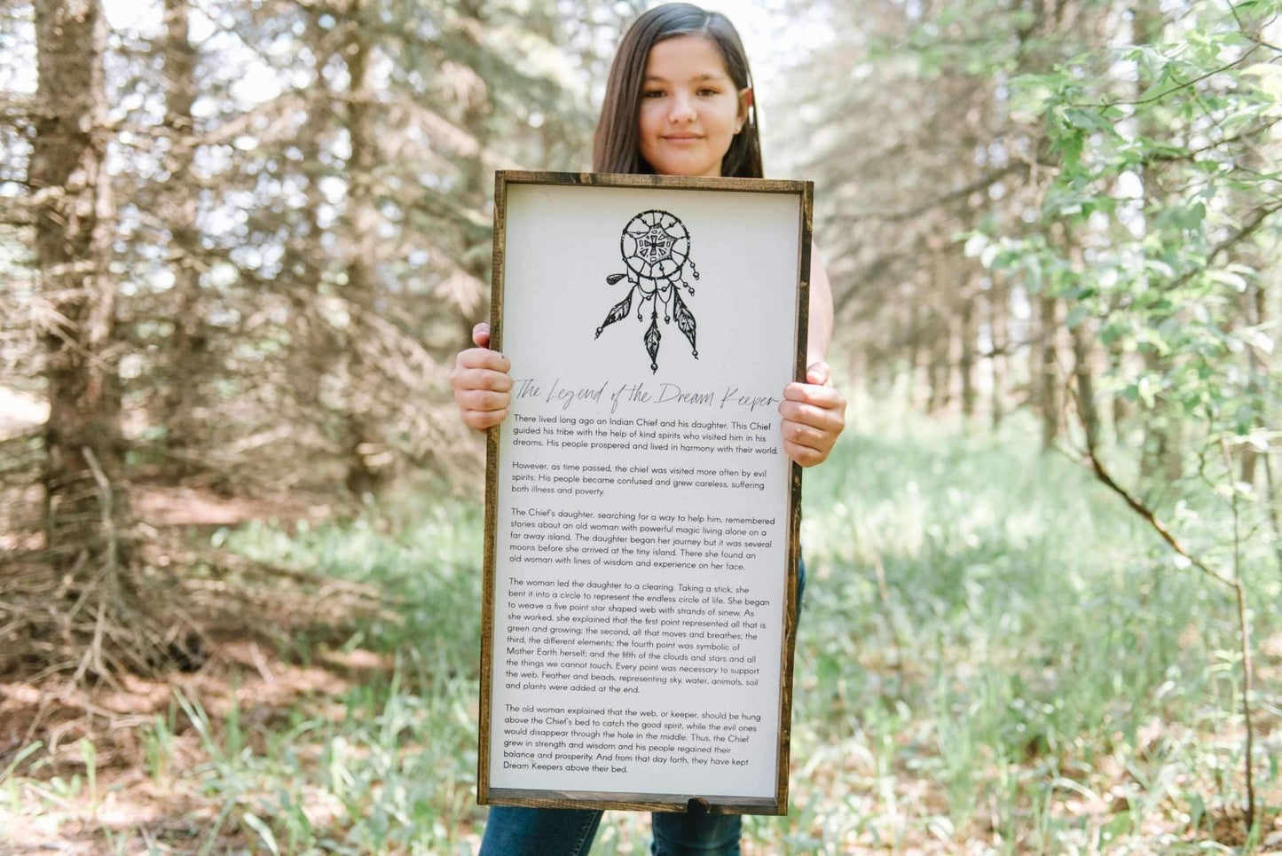 The Legend Of The Dream Keeper Wood Sign