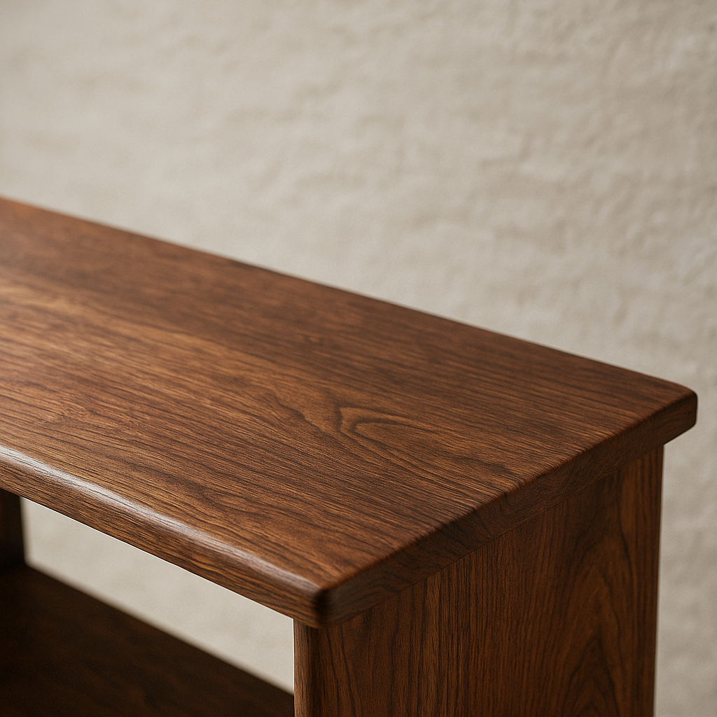 Nine cube bookshelf in walnut