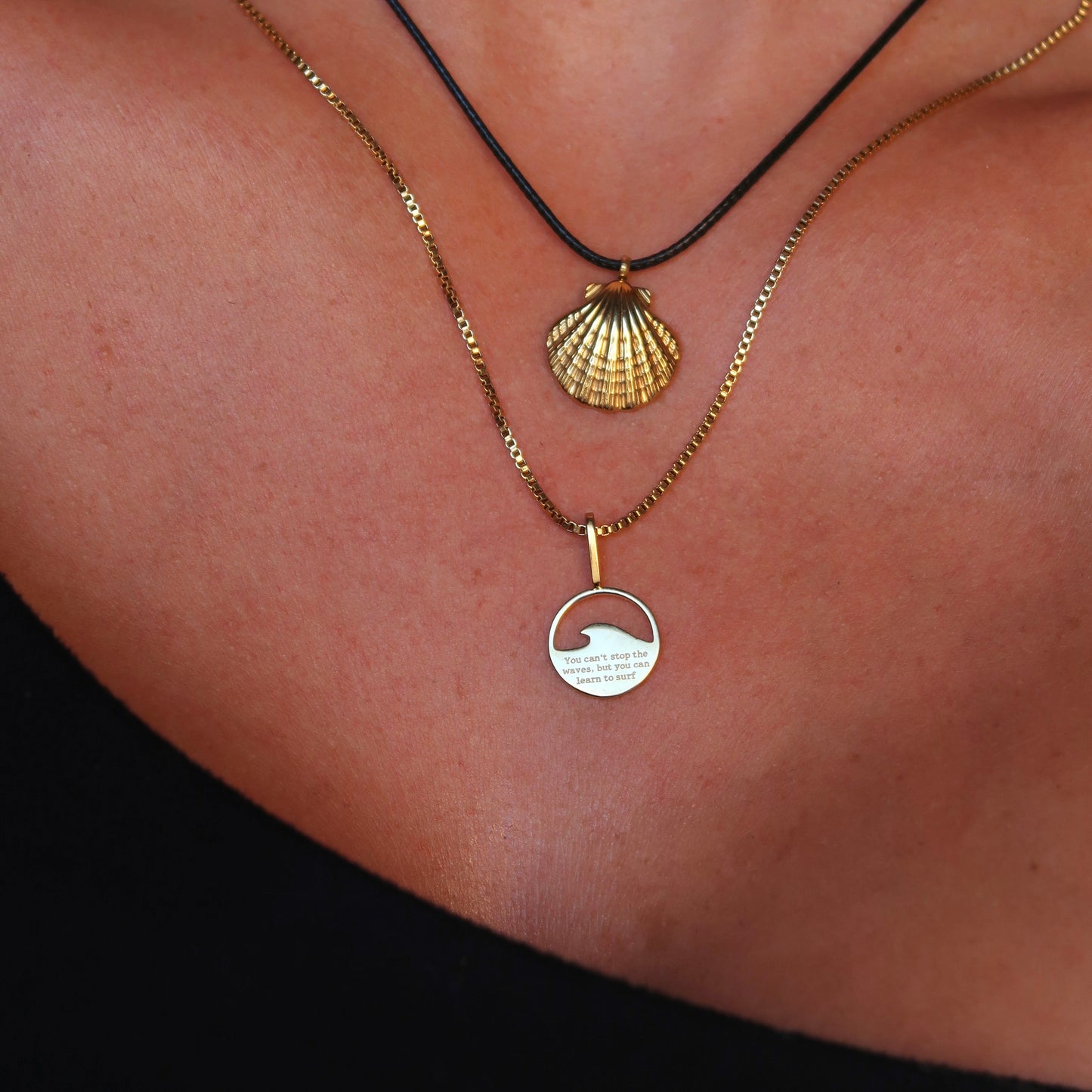Wave Necklace- Gold