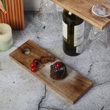 Load image into Gallery viewer, Wine Caddy with Cheese board Set
