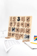 Load image into Gallery viewer, NUMBER PUZZLE - CHALKBOARD BASE WITH TRACERS
