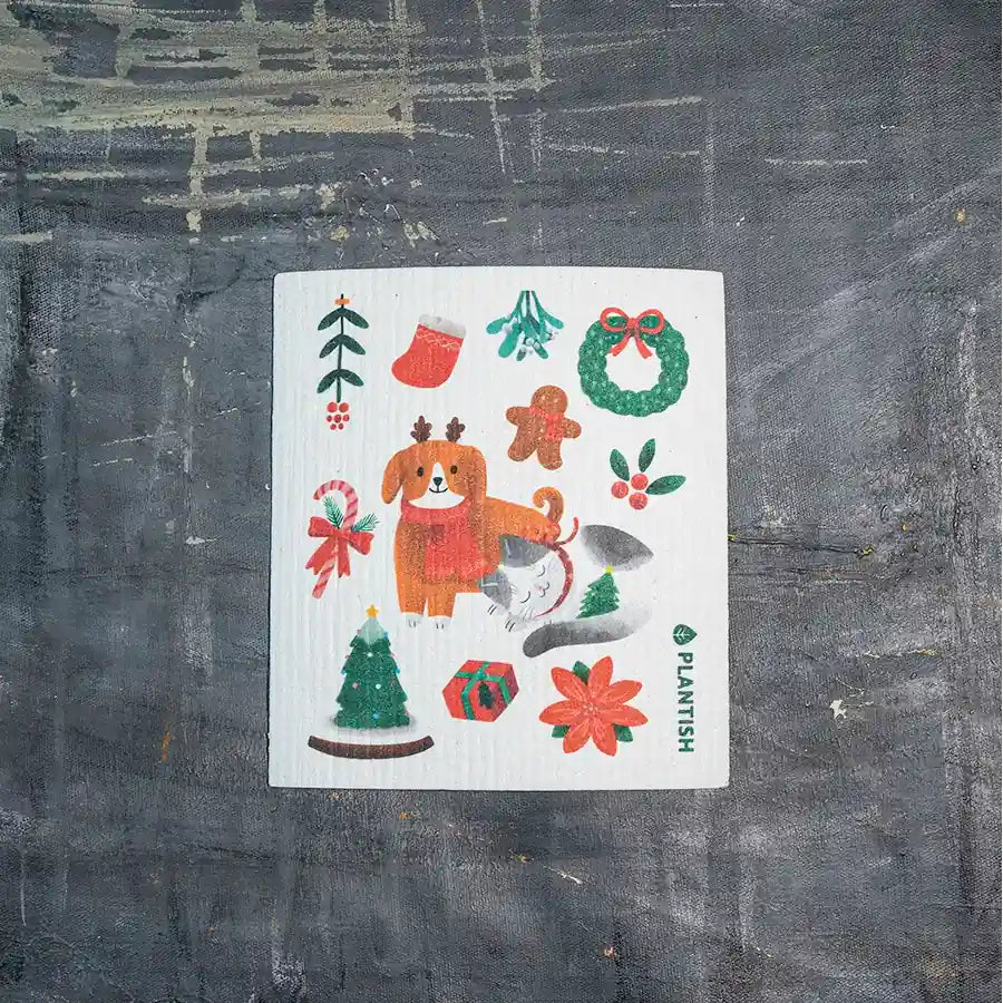 Santa Friends - Swedish Sponge Cloth