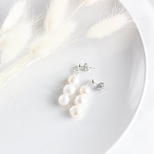 Load image into Gallery viewer, Organic Pearl Trio Earrings
