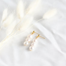 Load image into Gallery viewer, Organic Pearl Trio Earrings

