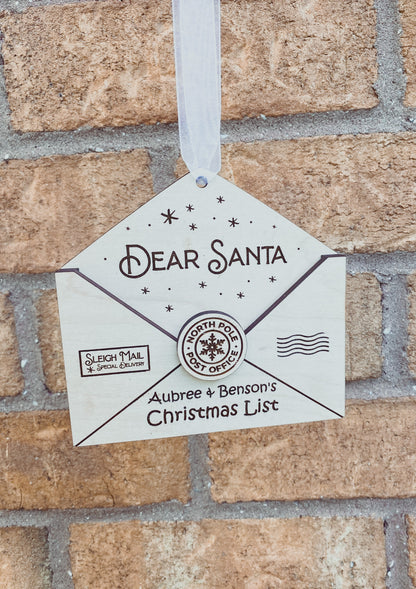 Santa Letter Christmas Ornament