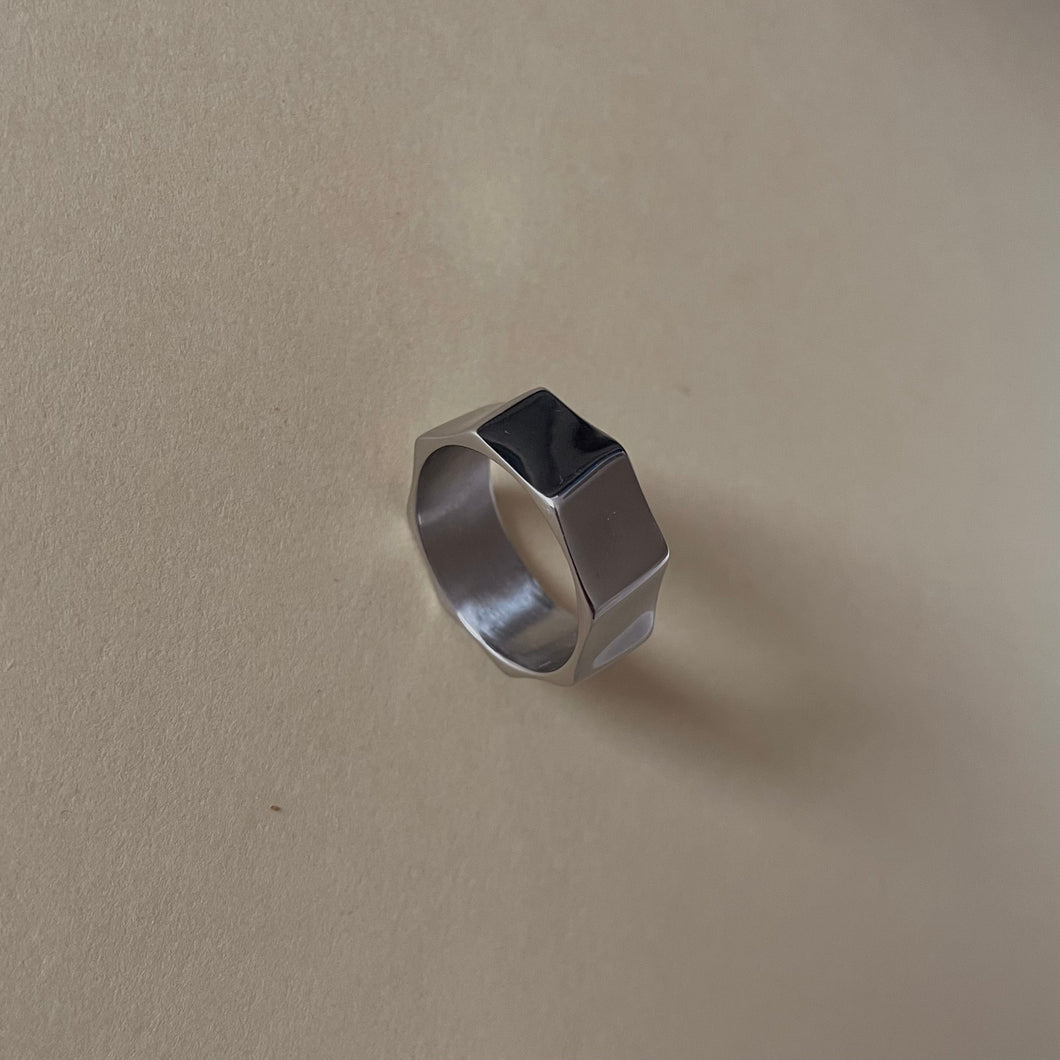 Octagon Ring - Silver