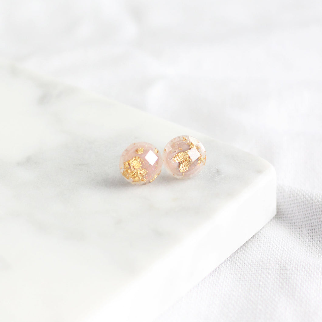 Light Pink & Gold Earrings