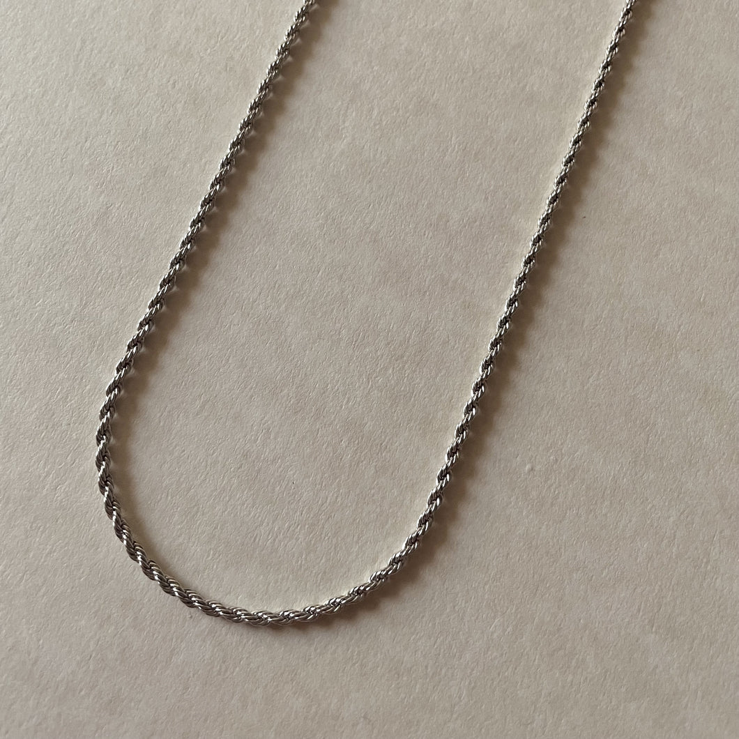 Slim Corde Necklace - Silver