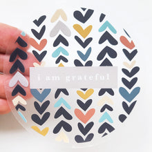 Load image into Gallery viewer, Heartwood 3&quot; Clear Gratitude Sticker
