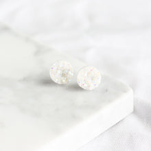 Load image into Gallery viewer, White Druzy Earrings
